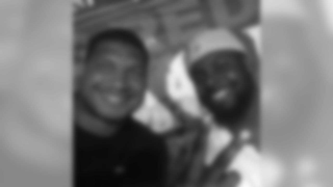 DT Calais Campbell (ccampbell93) with DT Frostee Rucker at the Big Red Rage radio show