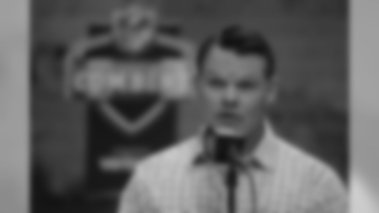 Indianapolis Colts general manager Chris Ballard speaks during a press conference at the NFL football scouting combine in Indianapolis on Tuesday