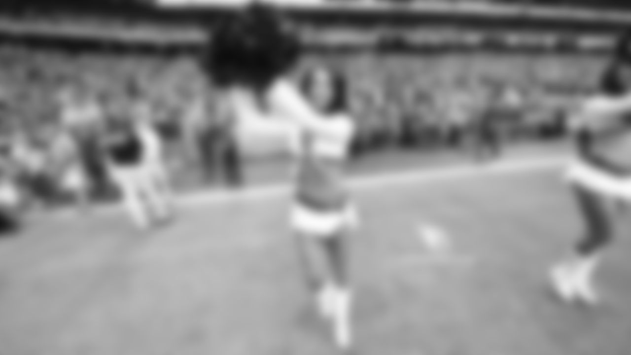 Images of Cardinals cheerleader Kelsie during the 2018 season