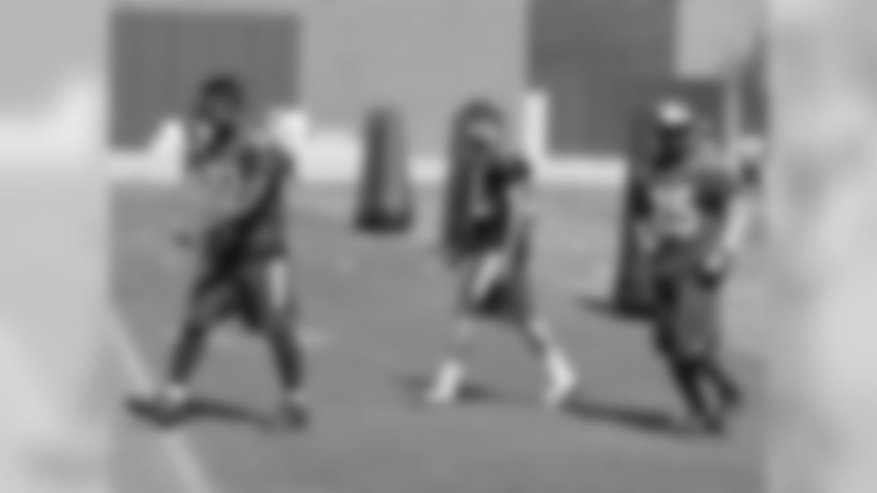 From left: S Tony Jefferson, S Tyrann Mathieu, CB Jerraud Powers