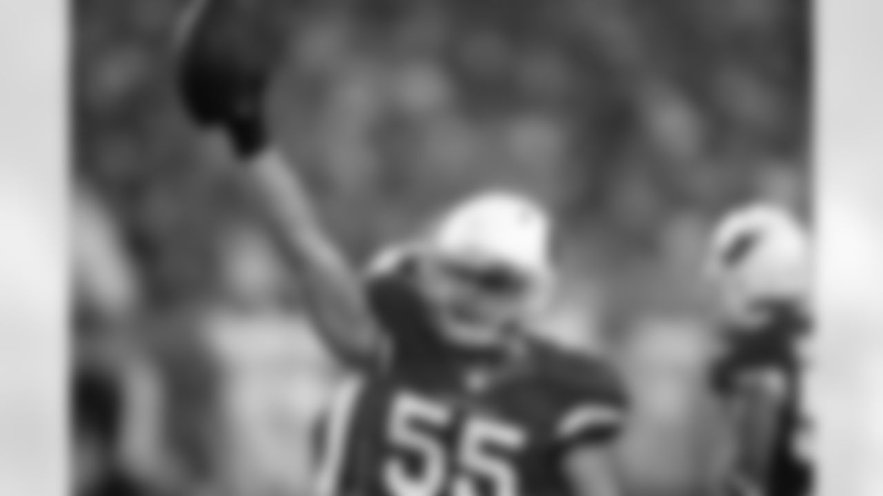 LB Stewart Bradley after a recovered fumble