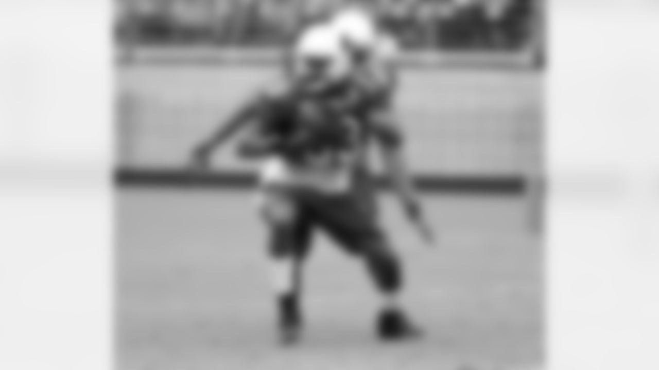 WR Walt Powell makes a play in front of CB Patrick Peterson