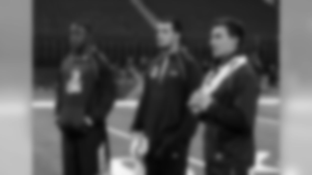 Quarterbacks (from left) Teddy Bridgewater, Derek Carr and Johnny Manziel.