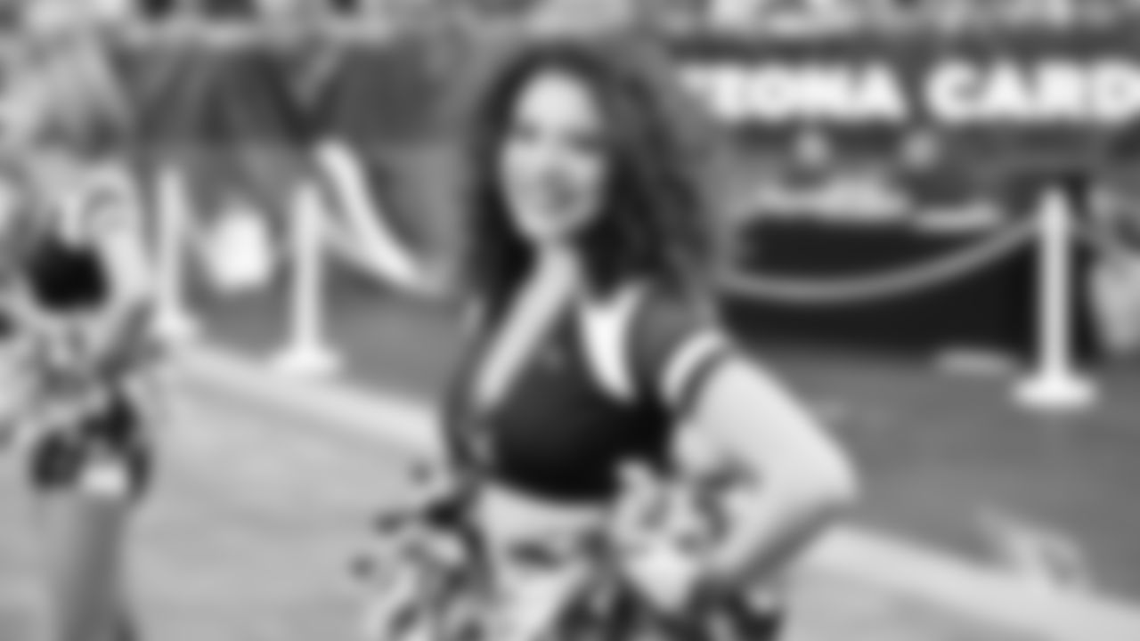 Images of Cardinals cheerleader Alexis during the 2019 season