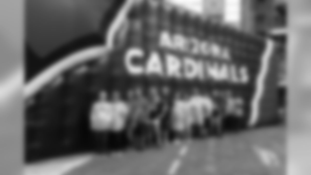 Images from halftime of the Falcons game, where Cardinals cheerleaders performed with cancer survivors and their caregivers to raise awareness for early detection and prevention