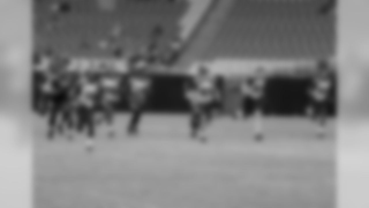 The players run following a scuffle