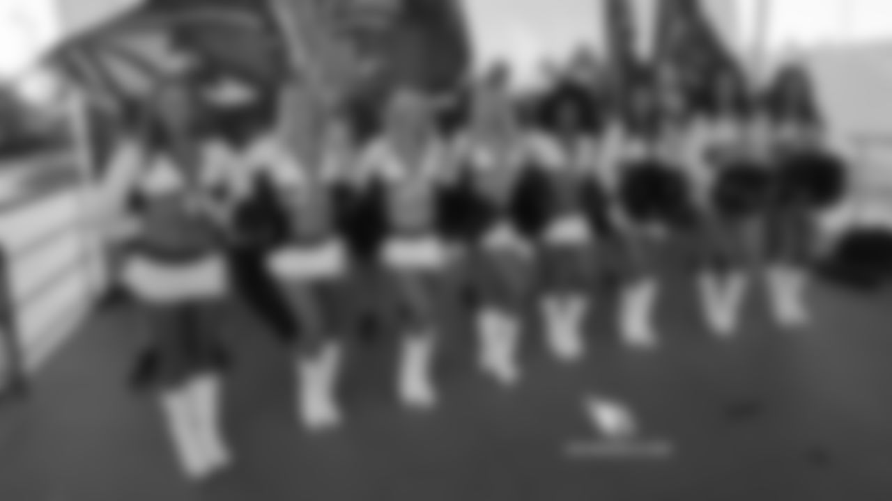 The Cardinals cheerleaders during the Cardinals' draft party outside State Farm Stadium last Thursday