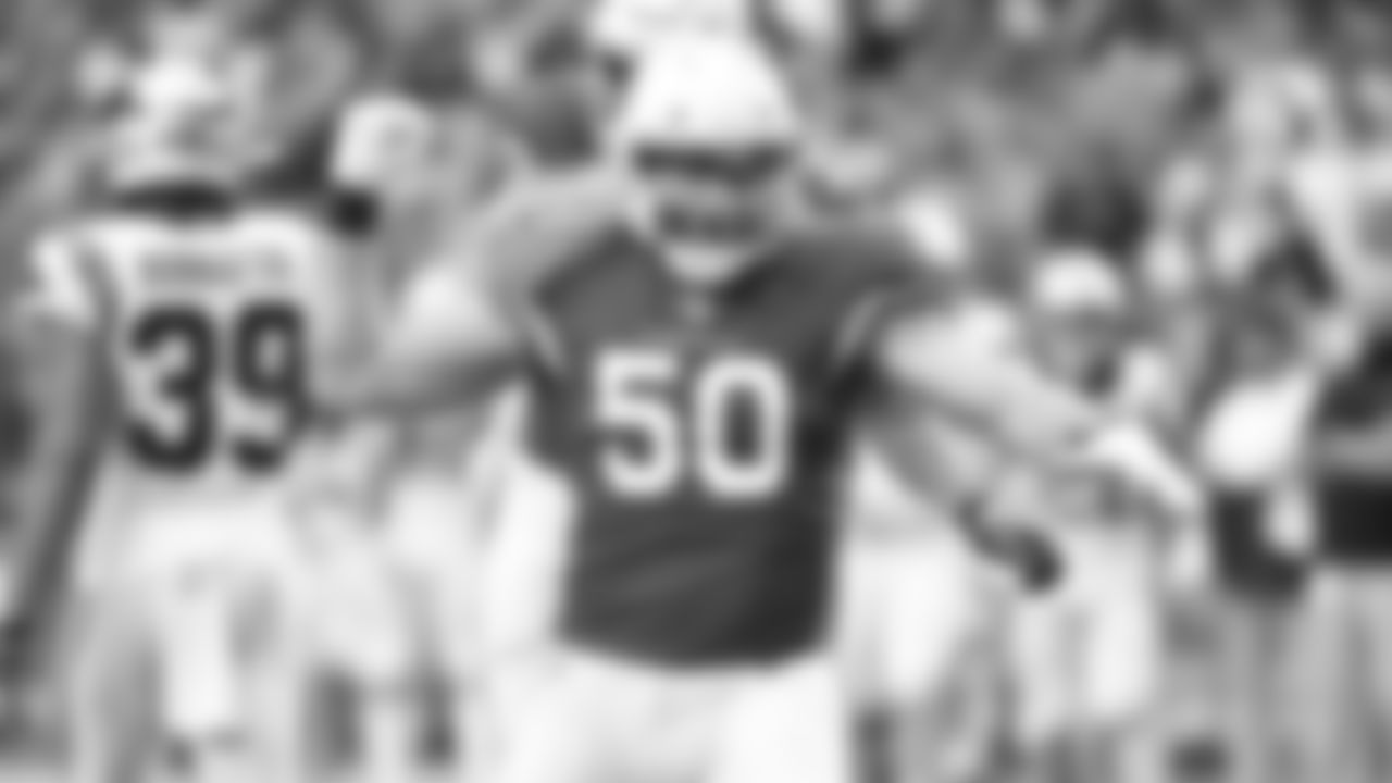 4. OLB Brooks Reed celebrates a special teams tackle
