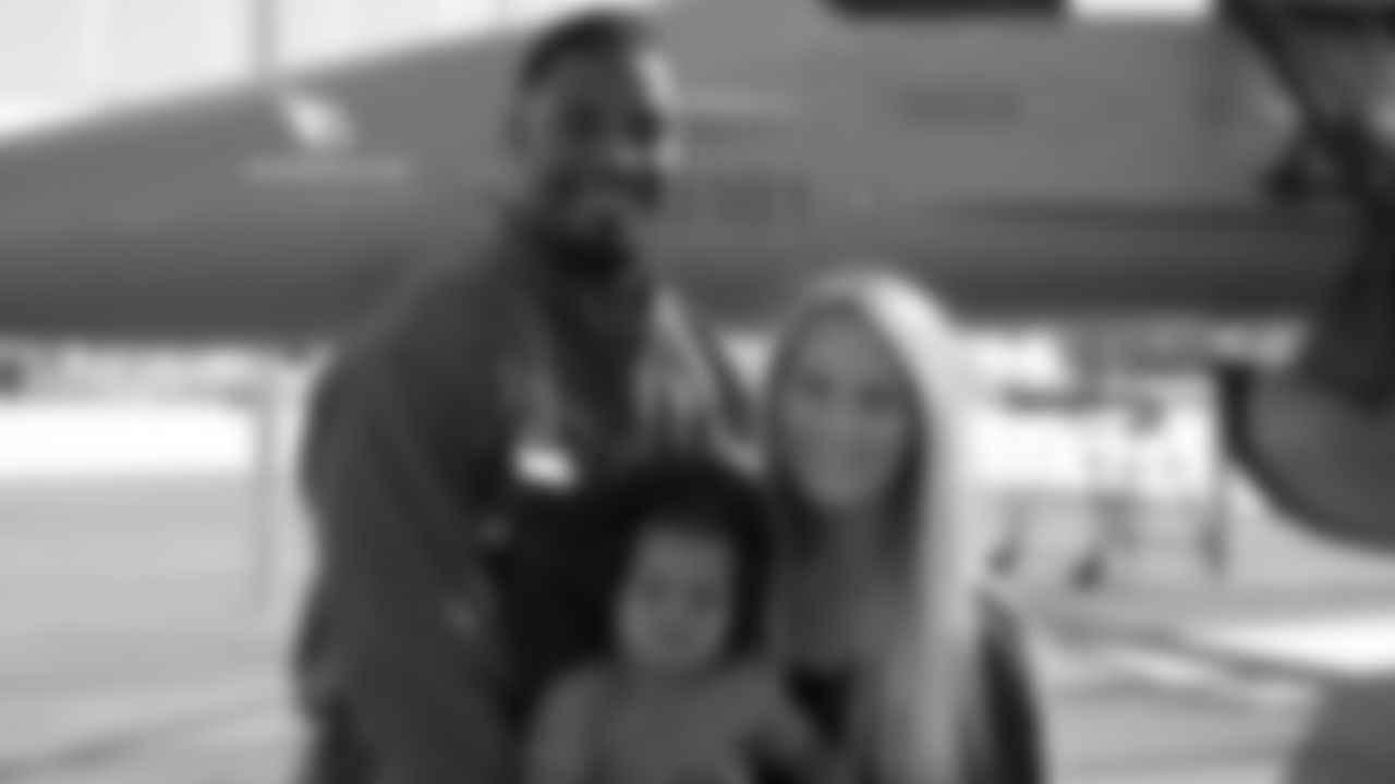 Images of the Cardinals' running back David Johnson at Luke Air Force Base on Tuesday