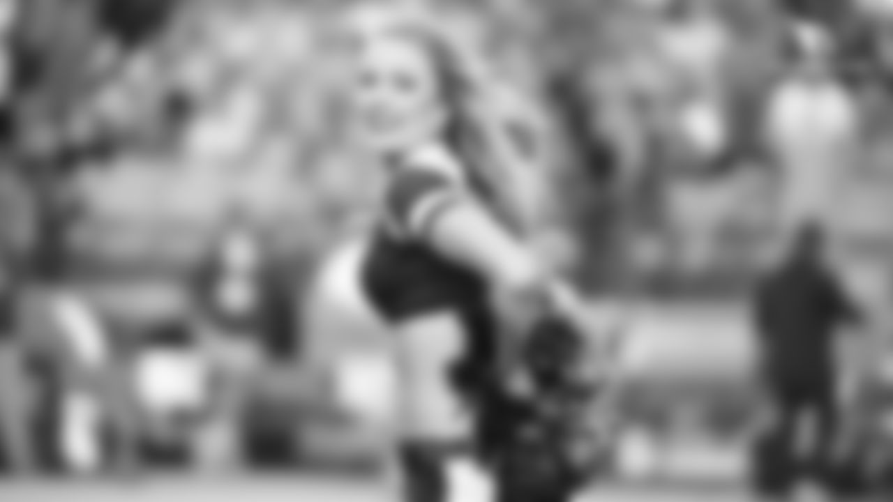 Images of Cardinals cheerleader Jacqueline during the 2018 season