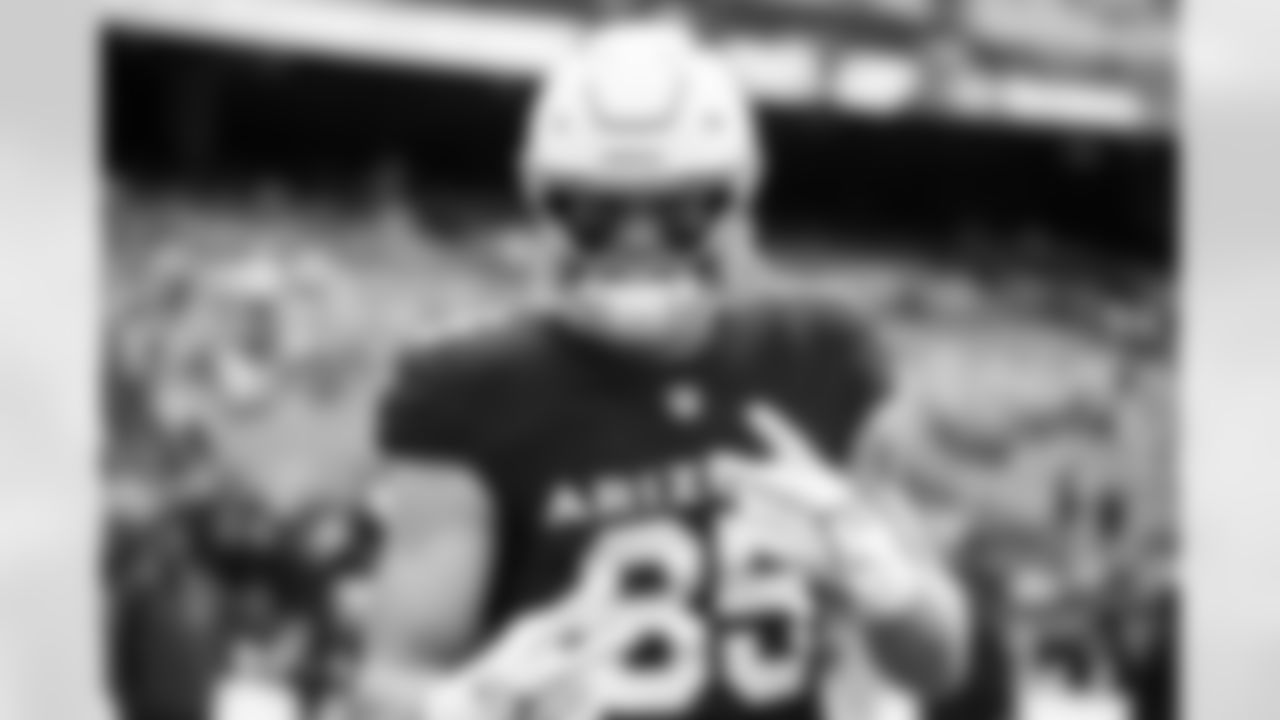 Arizona Cardinals tight end Trey McBride (85) during the Week 1 regular season game between the Arizona Cardinals and the Washington Commanders on Sunday, Sep 10, 2023 in Landover, MD.