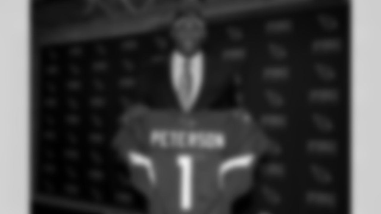 Peterson at his introductory press conference as a rookie