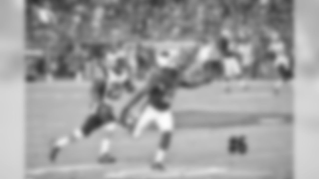 WR John Brown can't quite locate the pass