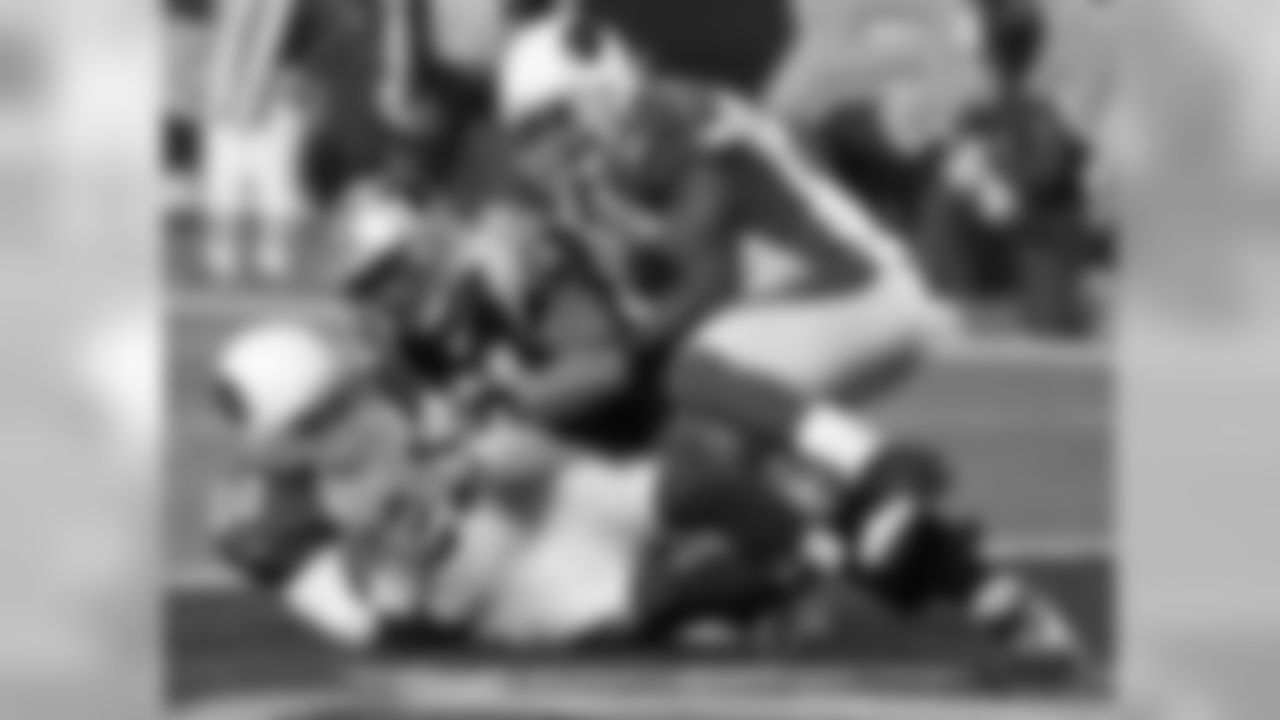 Ralph Brown intercepts a pass in 2009