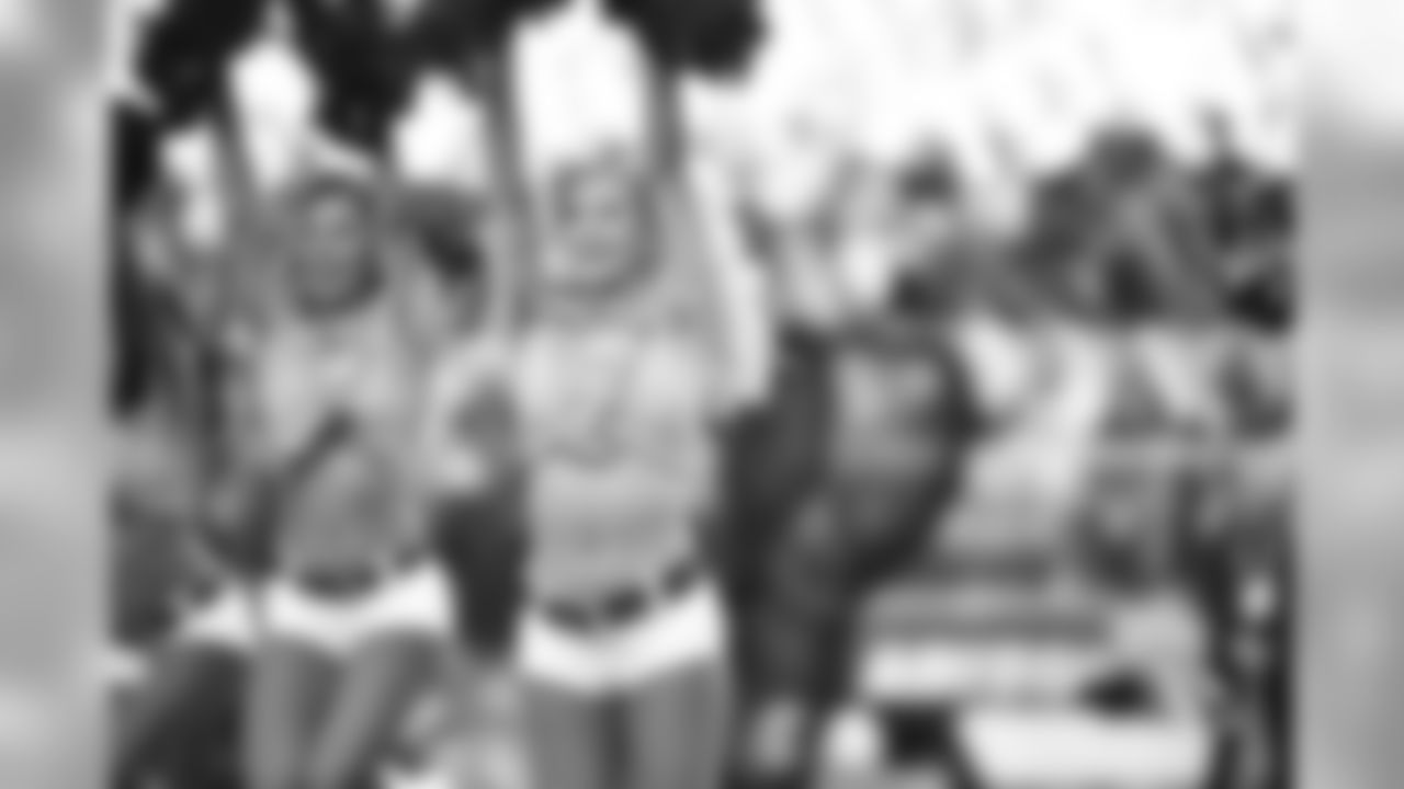 Images of Cardinals cheerleader Coley during the 2019 season