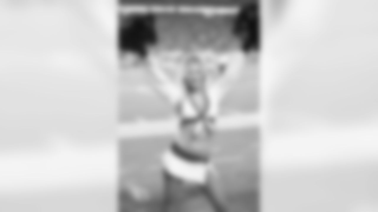 Images of Cardinals cheerleader Coley during the 2019 season