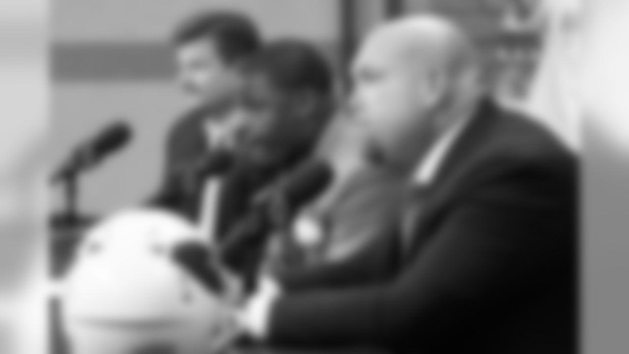 Bidwill, Wilson and Keim during the press conference