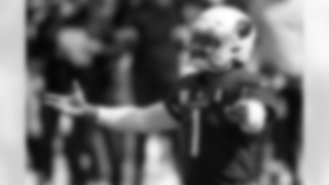 Arizona Cardinals quarterback Kyler Murray gestures during the first half of an NFL football game against the Carolina Panthers Sunday, Oct. 4, 2020, in Charlotte, N.C.