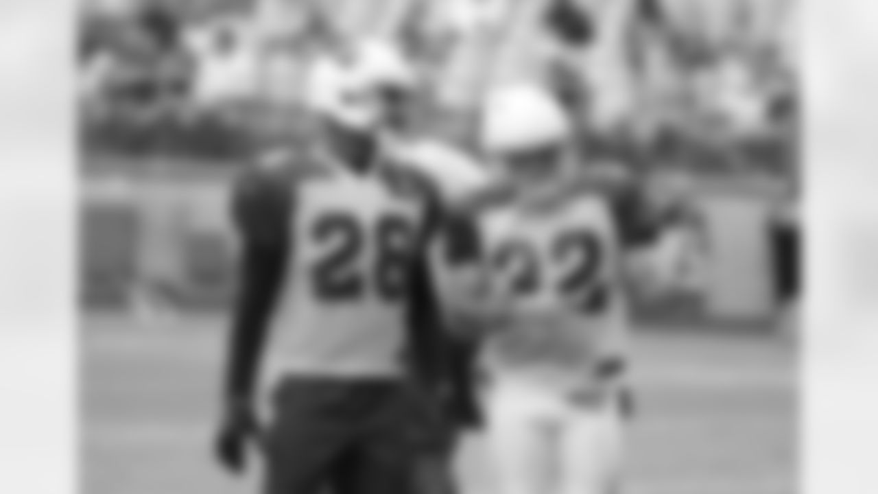 Day 18: CB Justin Bethel (left) and S Tyrann Mathieu (right)
