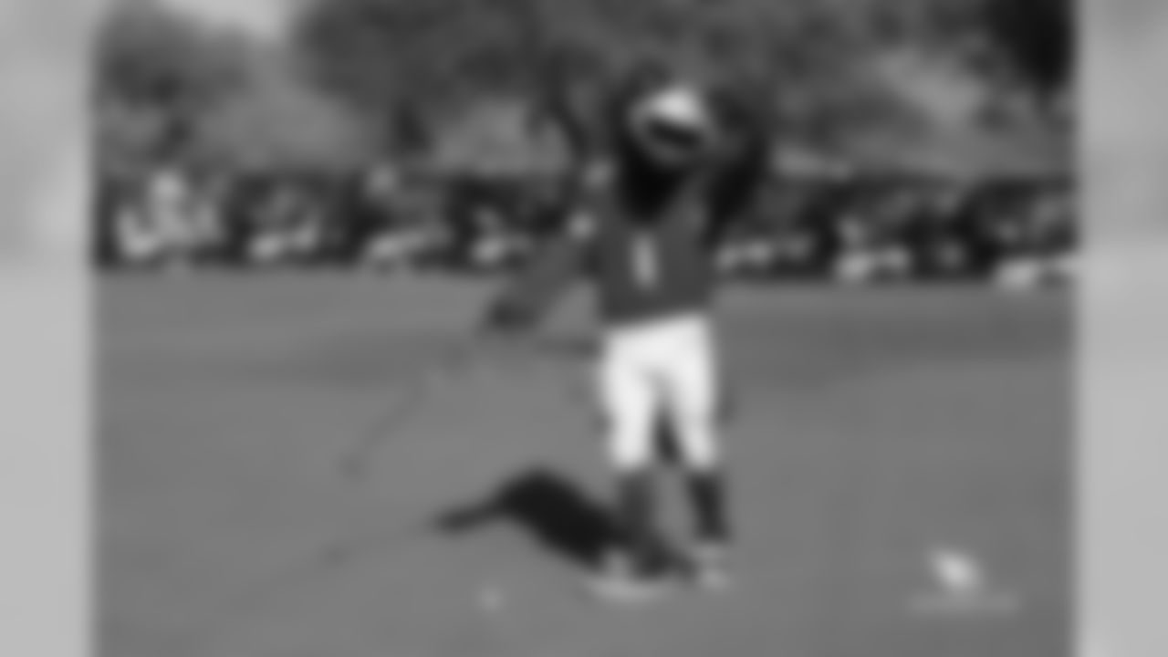 Big Red on the putting green