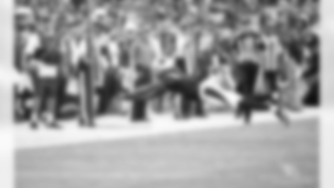 WR Jaron Brown can't corral a pass against the Rams