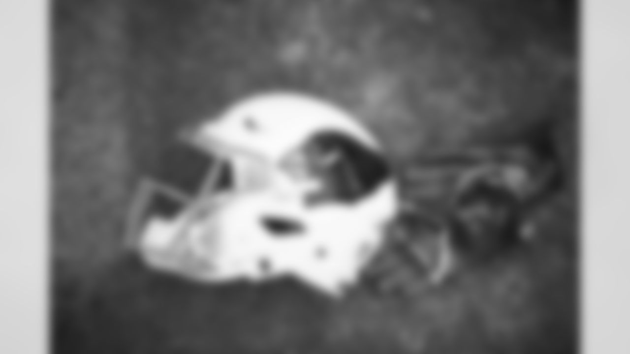 A helmet during 2023 Cardinals Training Camp at State Farm Stadium on Saturday, August 5, 2023 in Glendale, AZ.