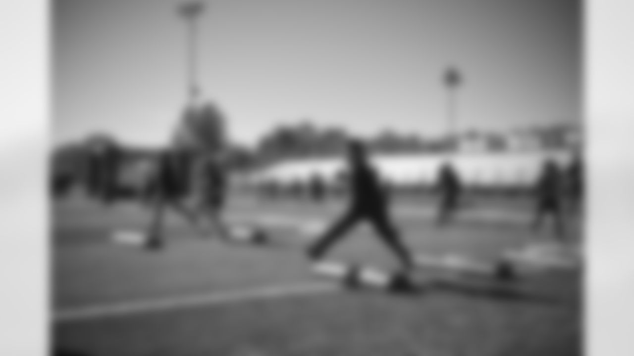 The Arizona Cardinals and State Farm host a Youth Football Camp for elementary students at Marcos De Niza High School on Tuesday, November 15, 2022 in Tempe, AZ.