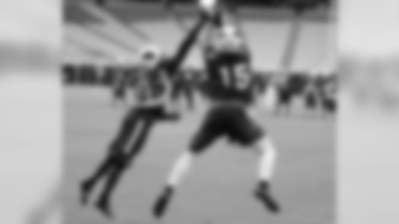 CB Jerraud Powers (25) breaks up a pass for WR Michael Floyd