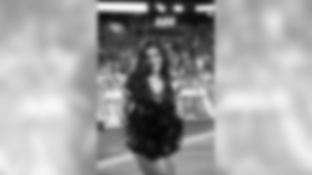 Images of Cardinals cheerleader Vanessa during the 2019 season