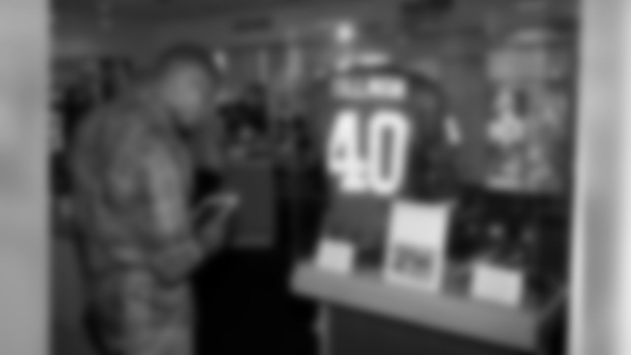 Checking out Pat Tillman's display at the Pro Football Hall of Fame