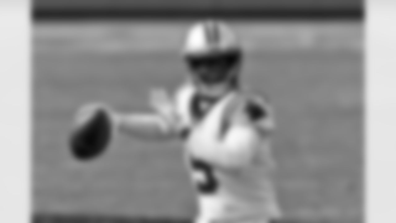 Carolina Panthers quarterback Teddy Bridgewater passes against the Arizona Cardinals during the second half of an NFL football game Sunday, Oct. 4, 2020, in Charlotte, N.C.
