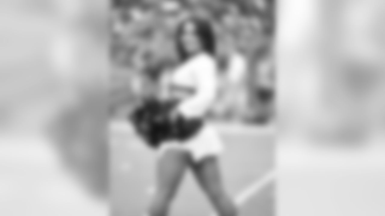 Images of Cardinals cheerleader Kayla during the 2018 season