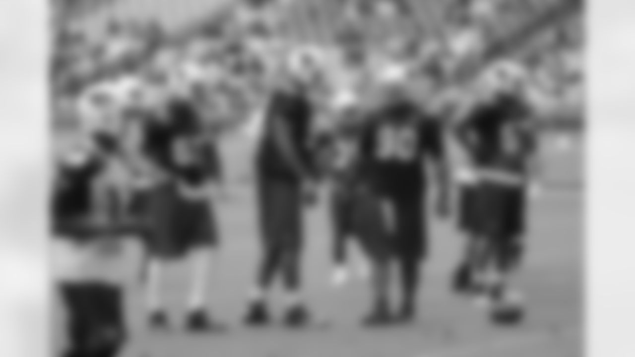 The defensive line before the play