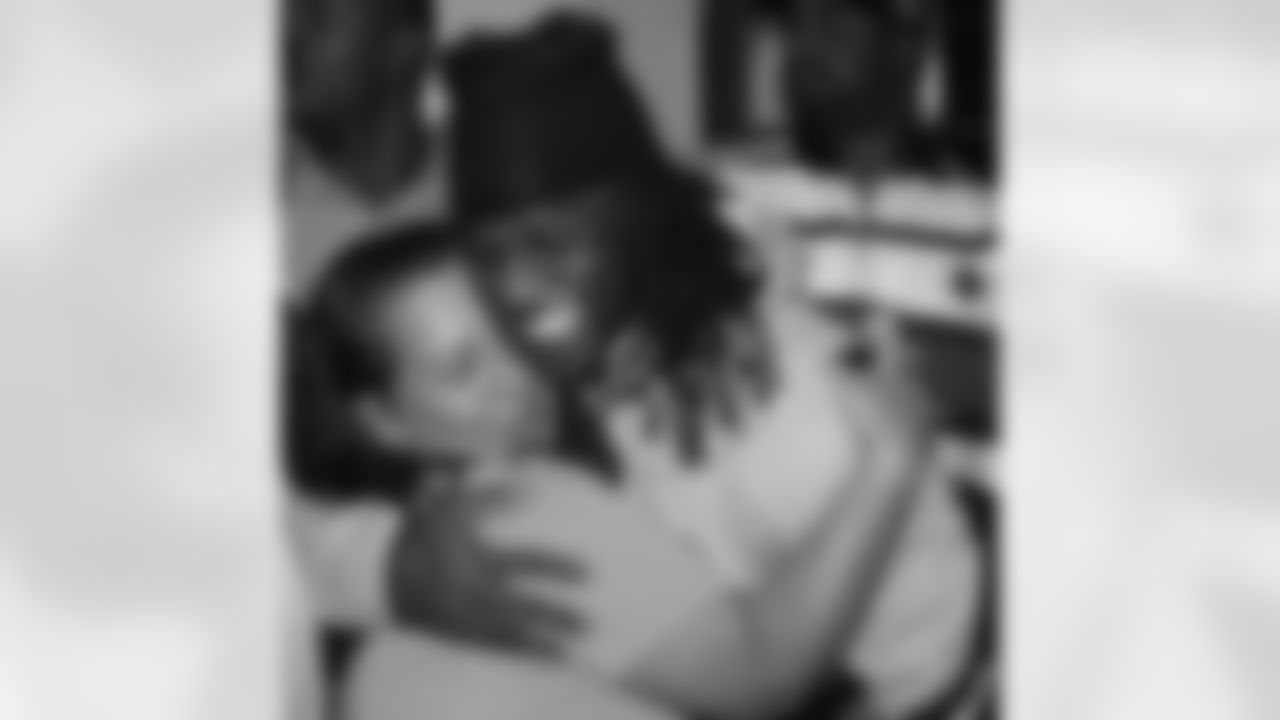 Ryan Williams has a big hug for a fan