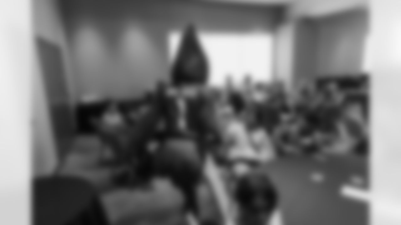 The Arizona Cardinals hosted 100 students from ICAN for a Cardinals Career Day that included a front office panel at the Dignity Health Arizona Cardinals Training Center and STEAM educational labs at Main Event with Cardinals Cheerleaders and Big Red.