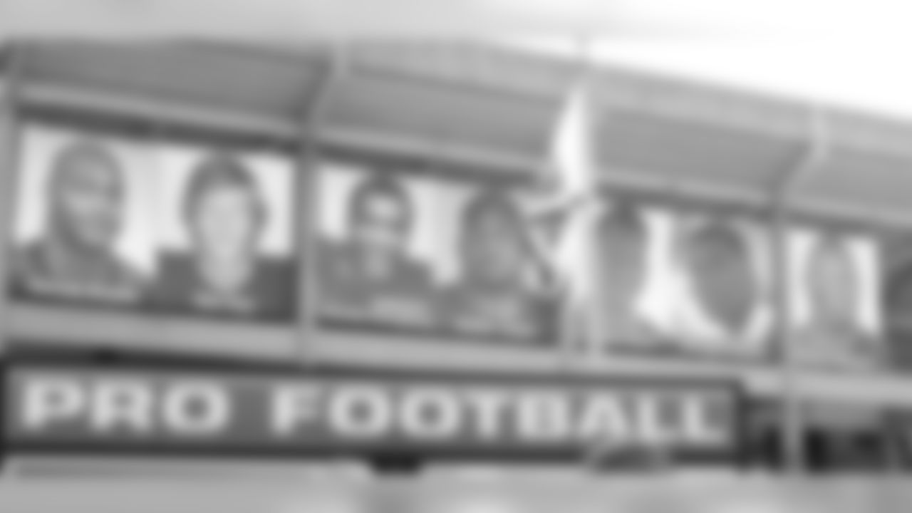 The class of 2014, on a banner hung outside Fawcett Stadium