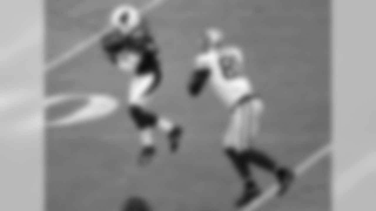 The first of Tyrann Mathieu's two first-half interceptions