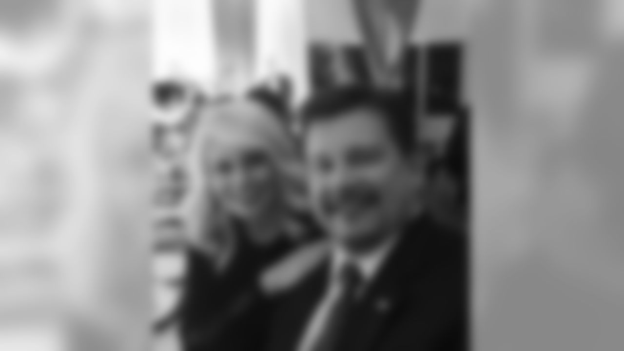 Bidwill with his sister, Nicole, at the owners' dinner