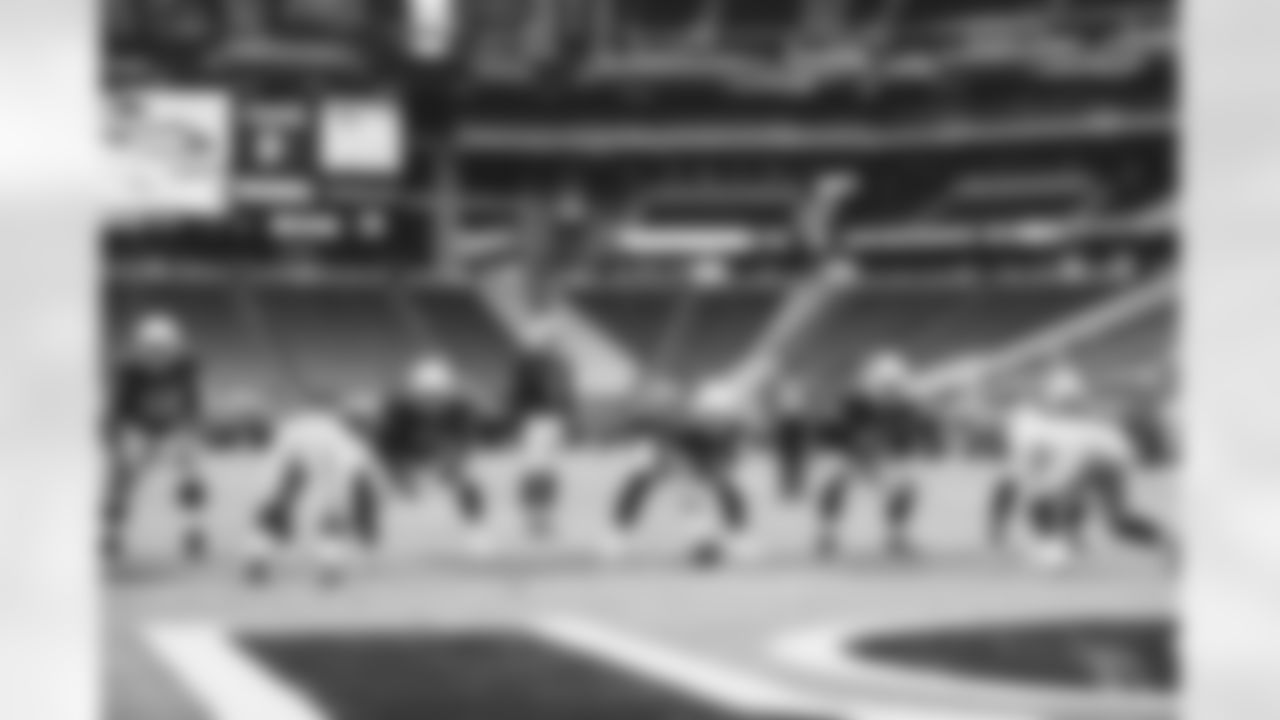 The offensive line against the 49ers.