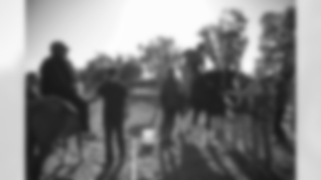The Arizona Cardinals visit Hunkapi Farms to work with therapy horses and families with ALS on Saturday, May 13, 2023 in Scottsdale, AZ.