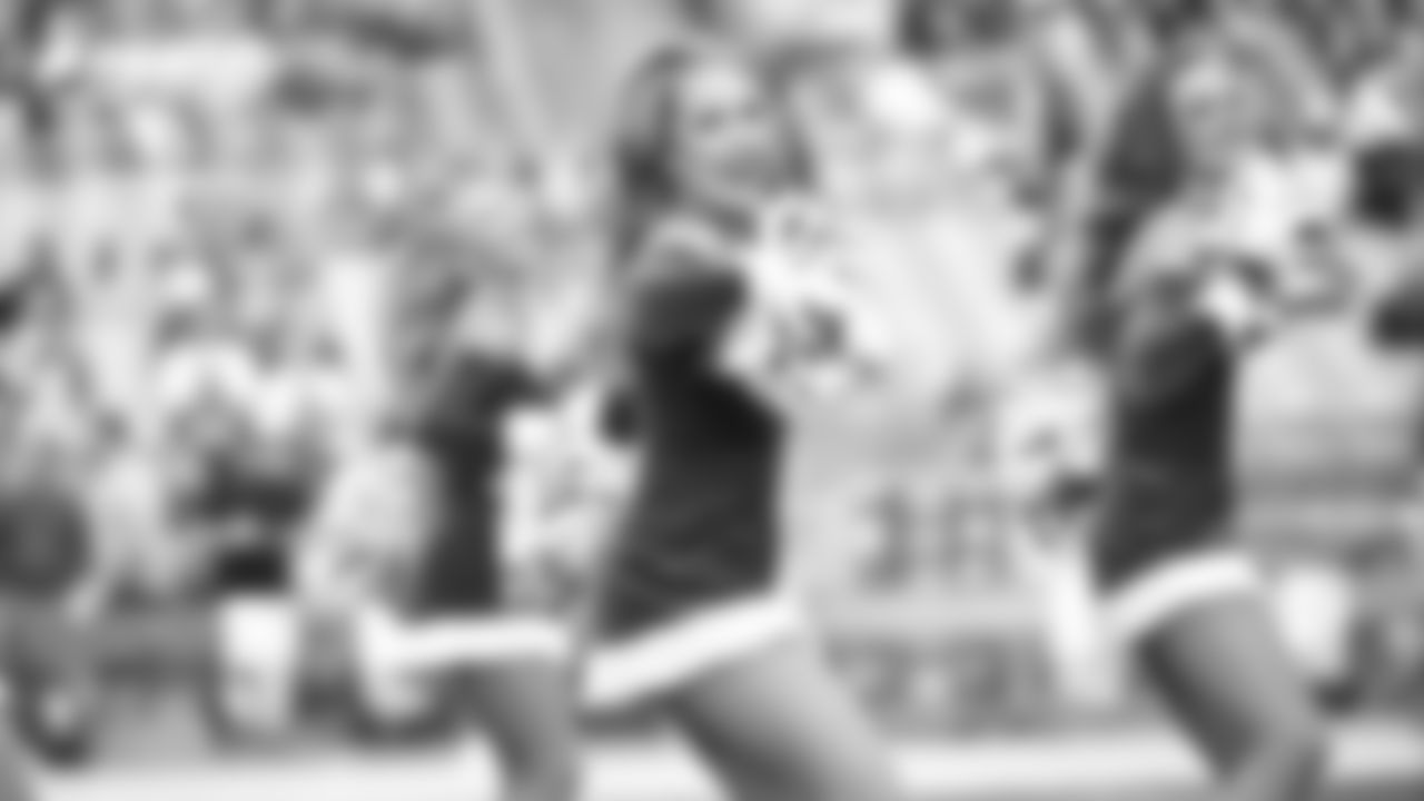 Images of Cardinals cheerleader Jacqueline during the 2018 season