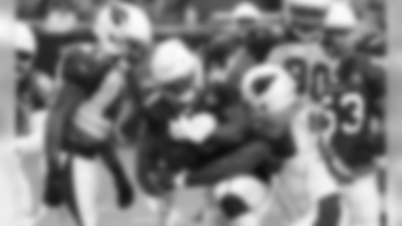 From left: S Antoine Bethea, RB Chase Edmonds, LB Deone Bucannon