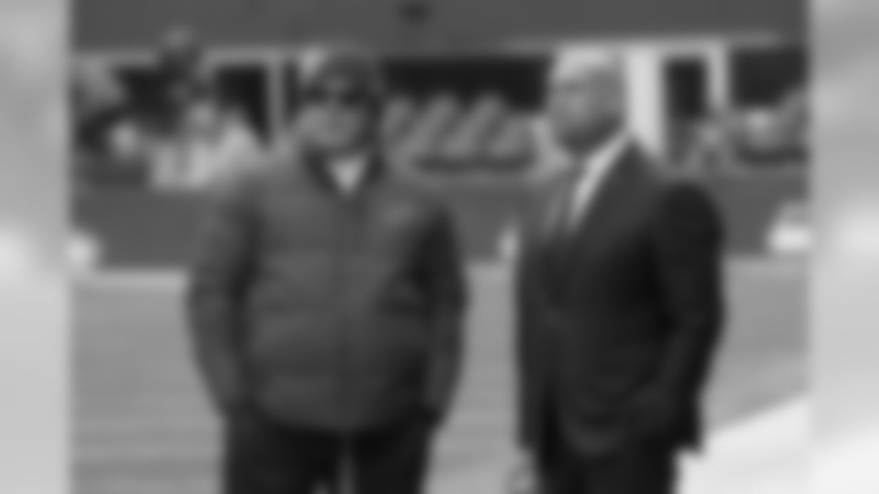 Cardinals coach Bruce Arians (left) and GM Steve Keim