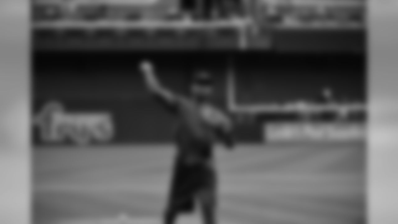 CB Patrick Peterson throws out the ceremonial first pitch