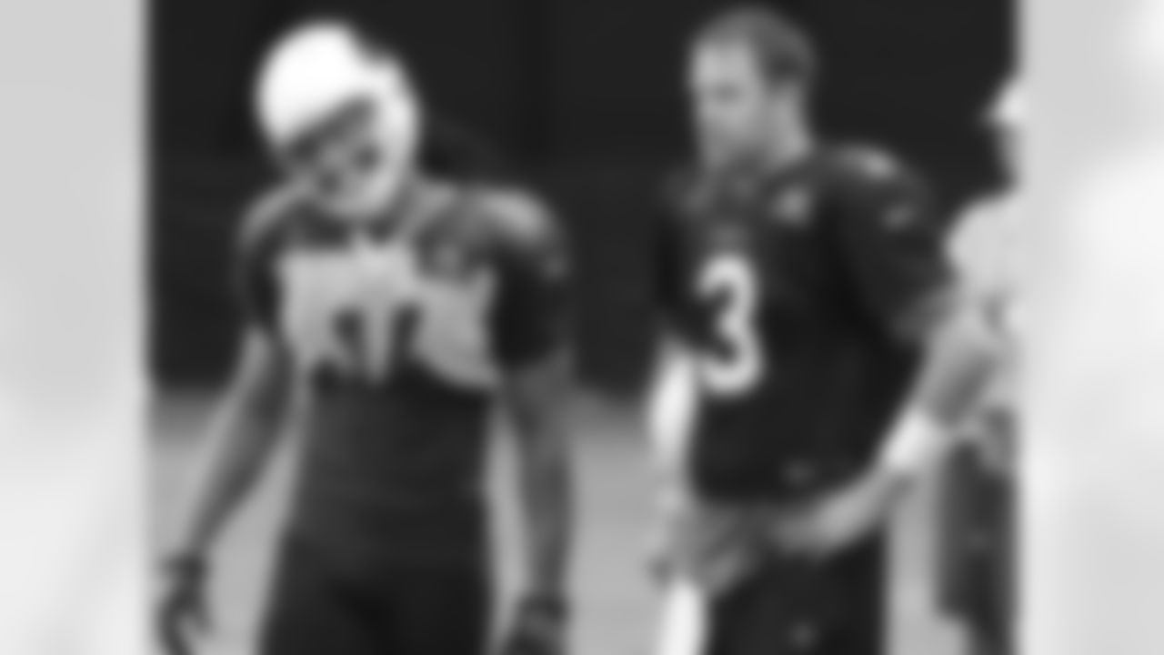 WR Larry Fitzgerald (left) with QB Carson Palmer