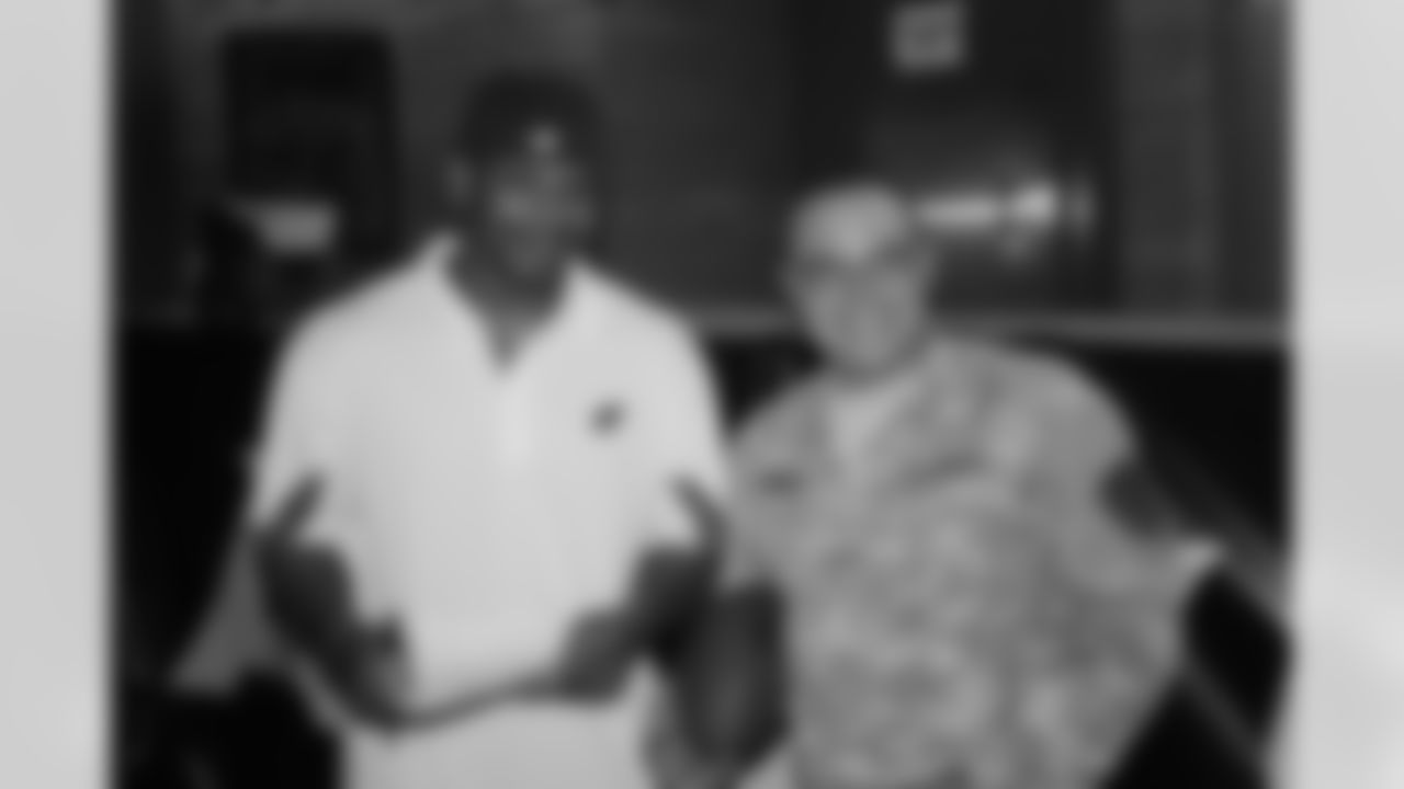Kerry Rhodes and a soldier