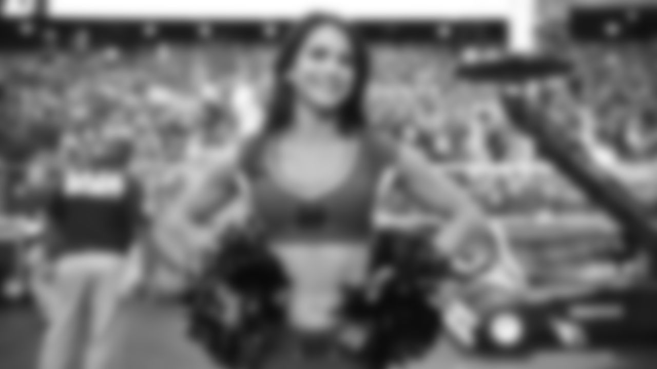 Images of Cardinals cheerleader Kelsie during the 2018 season