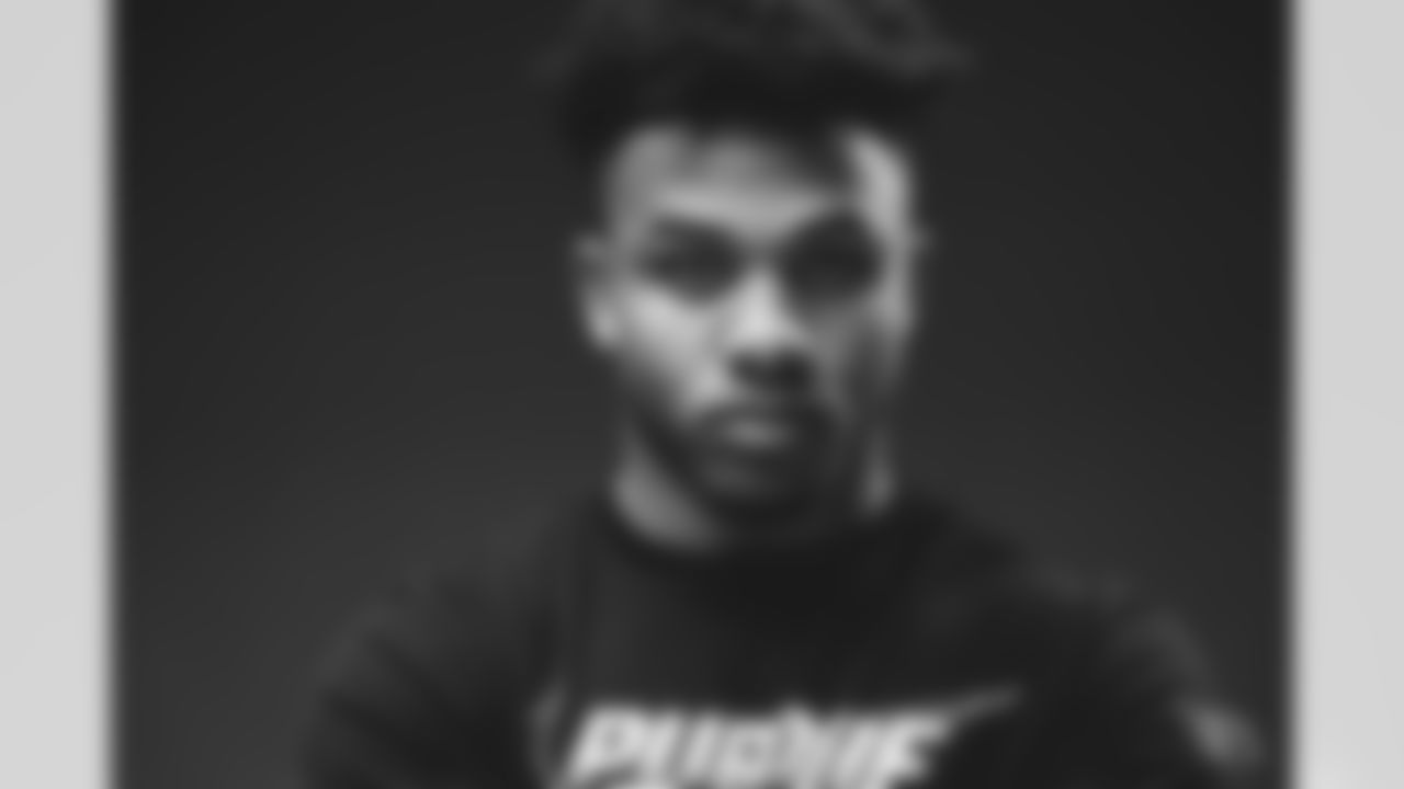 Second-round pick Rondale Moore poses for the camera following his arrival in Arizona.