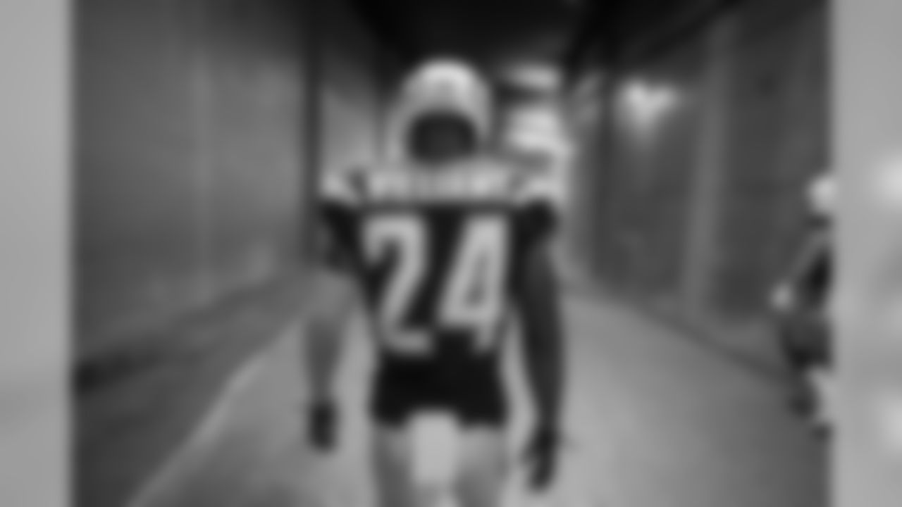 Trevor Williams walks through the LA Memorial Coliseum tunnel before the Bolts' Week 3 matchup against the Rams.
