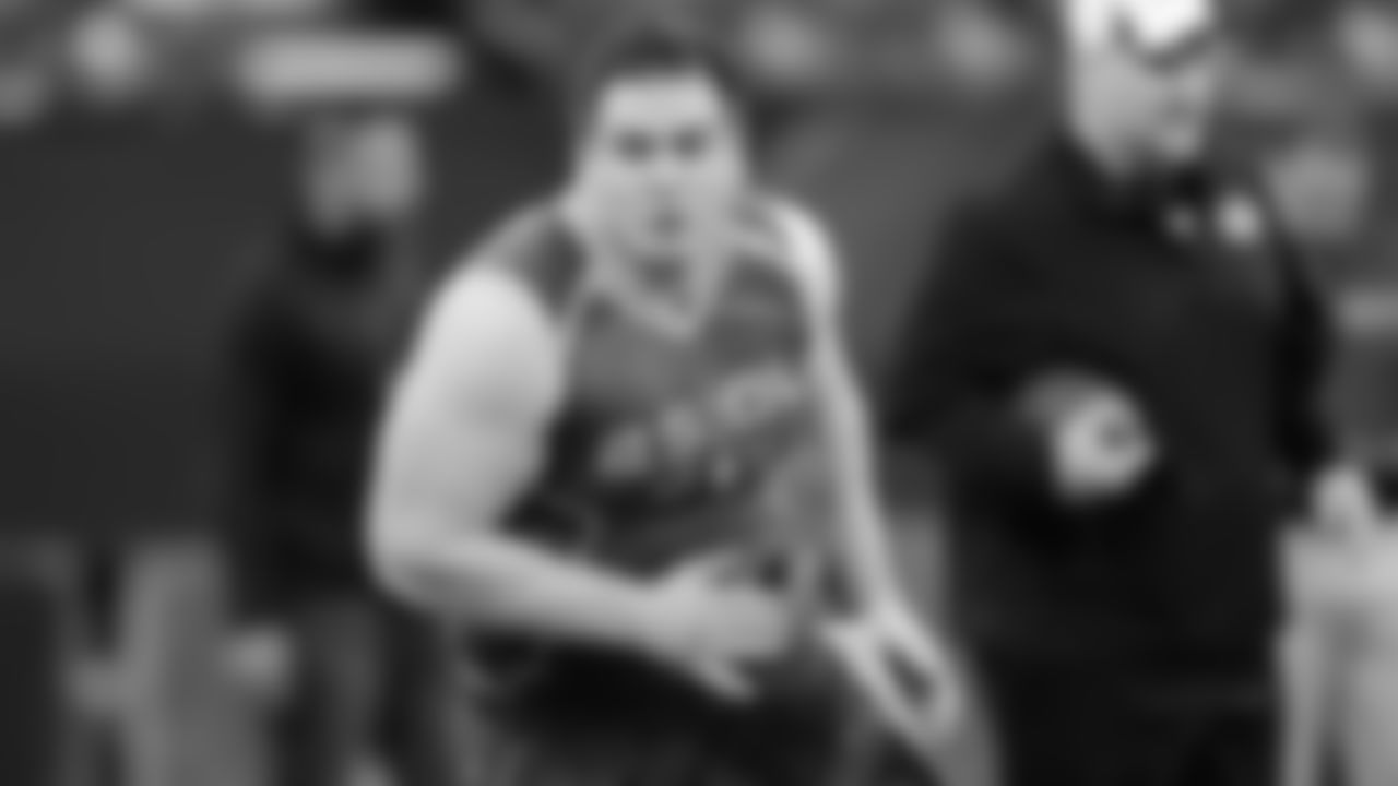 Corey Linsley at the 2014 NFL Scouting Combine in Indianapolis